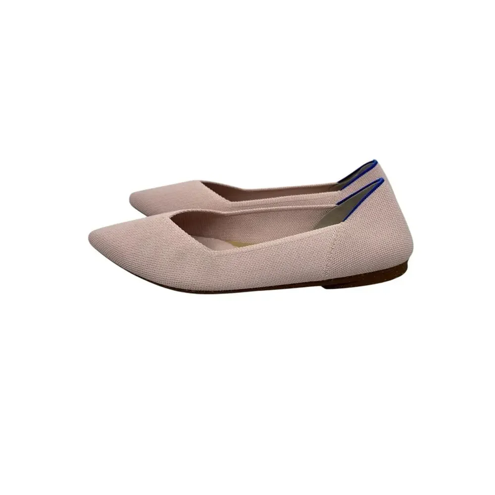 ROTHY’S The Point II Ballet Flat Slip On Comfortable Blush Pink Sz 8.5